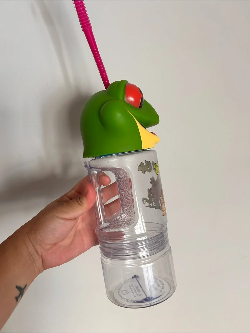 Rainforest Cafe Cha Cha Tree Frog 3D Head Travel Cup Souvenir Drink Snack Cup